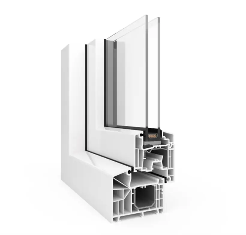 Sezione tecnica di infisso in PVC VAIS Home Milano