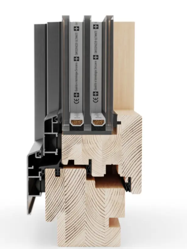 Serramento in legno premium con triplo vetro